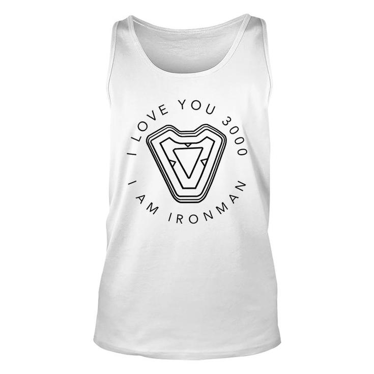 I Love You 3000 Quote Circle Logo Unisex Tank Top