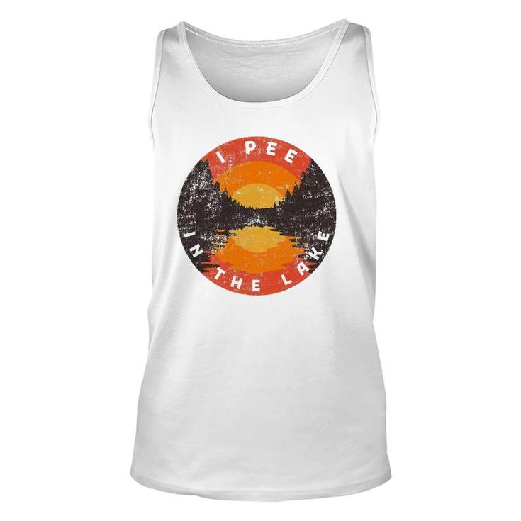 I Pee In The Lake Meme - Funny Lake Lover Summer Vacation Unisex Tank Top