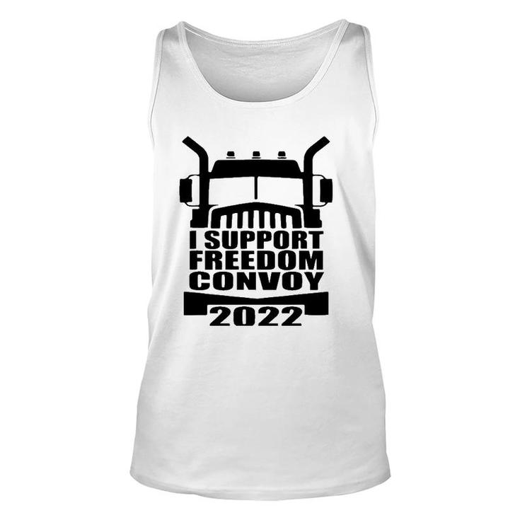 I Support Truckers Freedom Convoy 2022 Usa Canada Truckers Unisex Tank Top