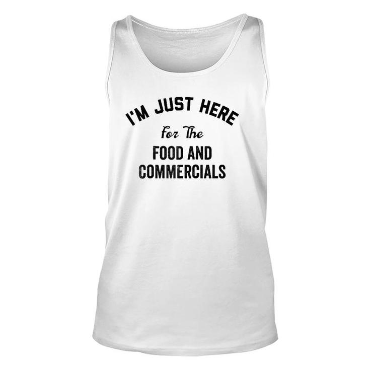 I'm Just Here For The Food And Commercials Halftime Show Raglan Baseball Tee Tank Top