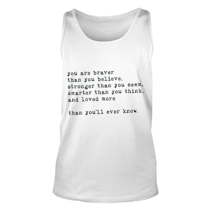 Inspirational Quotes Letter Printing Unisex Tank Top