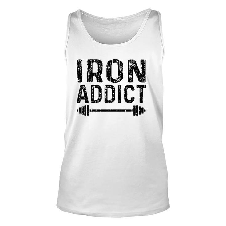 Iron Addict - Gym Vintage Funny Lifting Unisex Tank Top