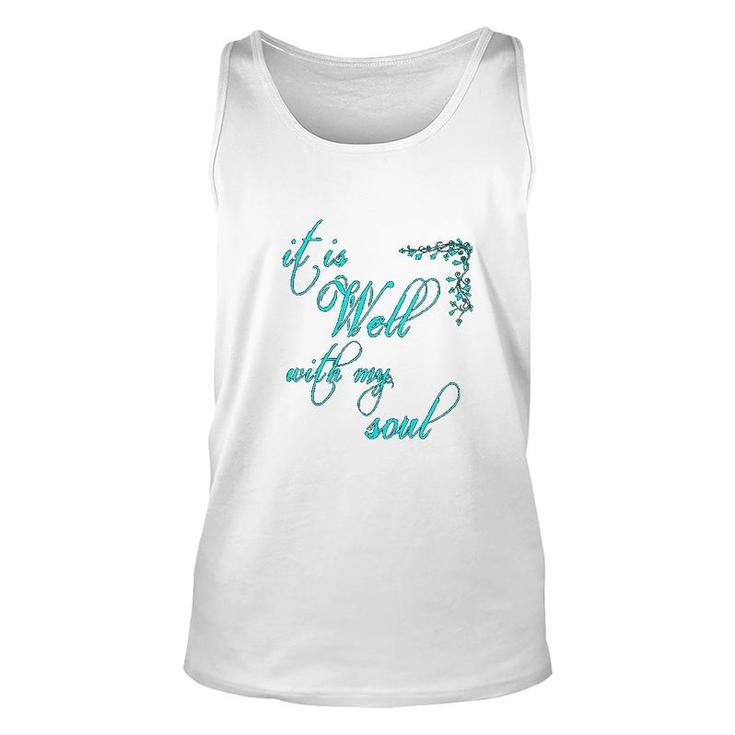 It Is Well With My Soul Christian Theme Unisex Tank Top