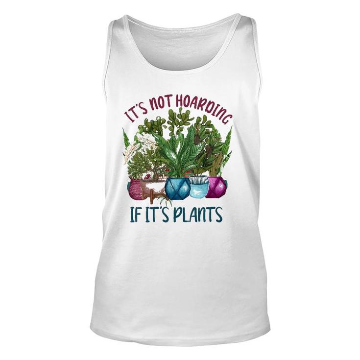 Womens It's Not Hoarding If It's Plants Gardening Cactus Farmer Tank Top