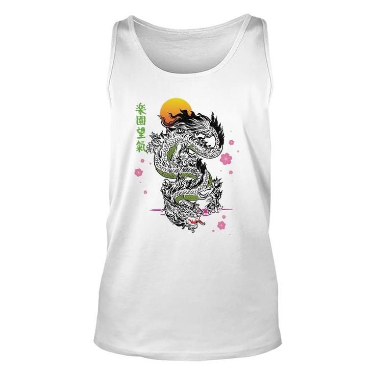 Japanese Tokyo Dragon Asian Kanji Sakura Tattoo Aesthetic Unisex Tank Top