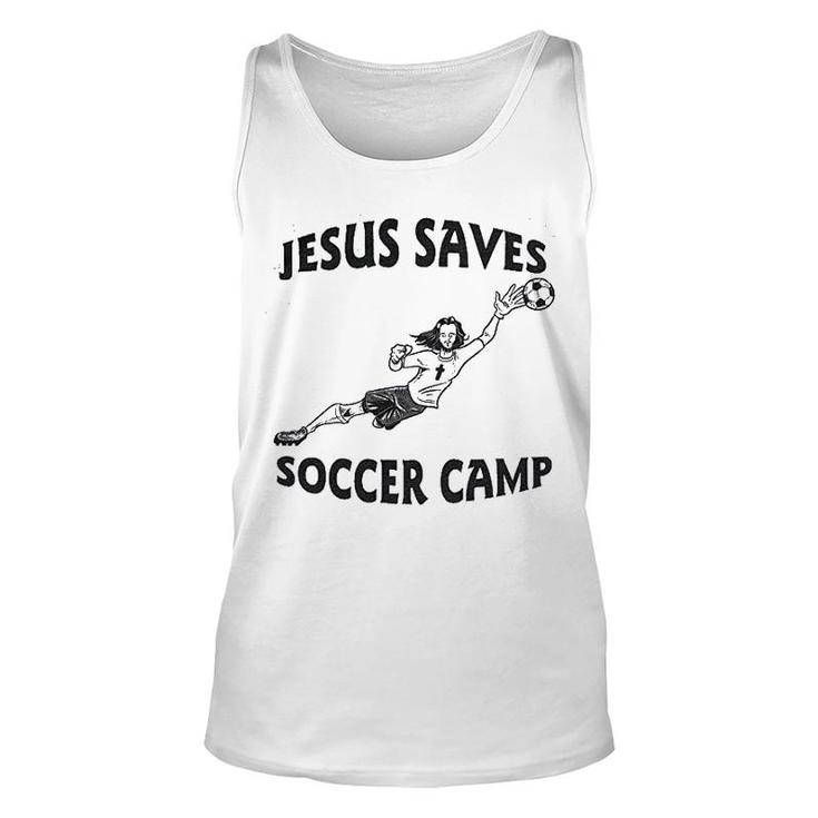 Jesus Saves Soccer Goalie Unisex Tank Top