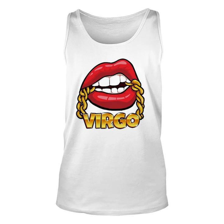 Juicy Lips Gold Chain Virgo Zodiac Sign Unisex Tank Top Juicy Lips Gold Chain Virgo Zodiac Sign Unisex Tank Top