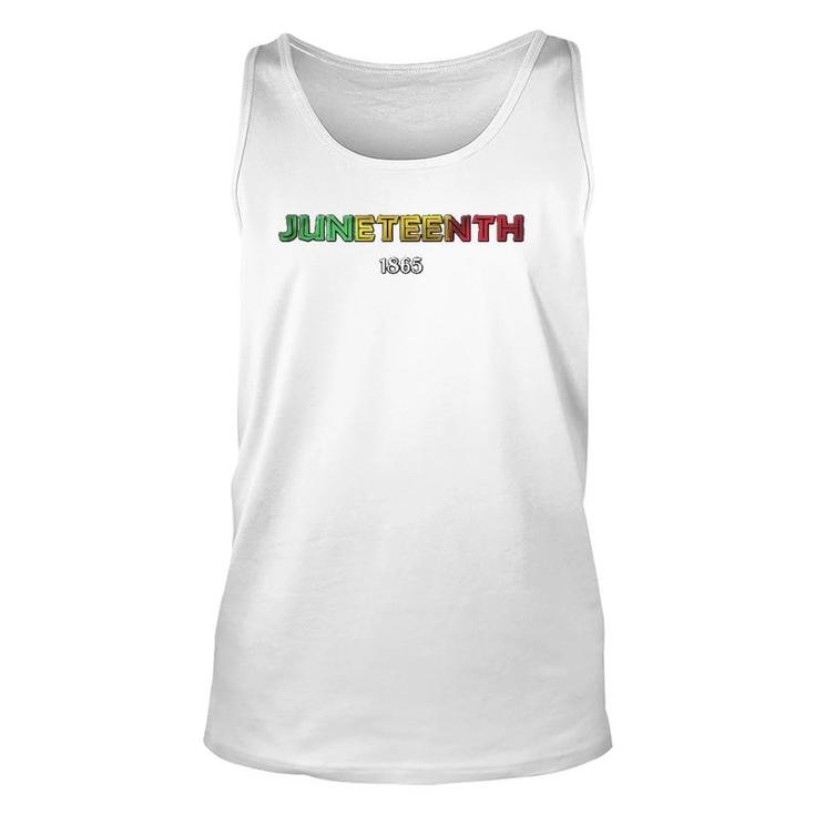 Juneteenth 1865 African Colors Celebration Of Freedom Unisex Tank Top