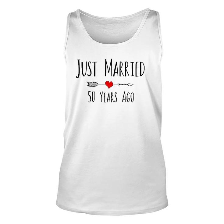Just Married 50 Years Ago Husband Wife 50Th Anniversary Tank Top