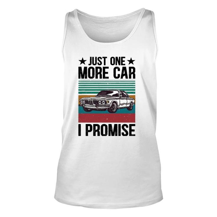 Just One More Car I Promise Vintage Car Lover Mechanic Tank Top