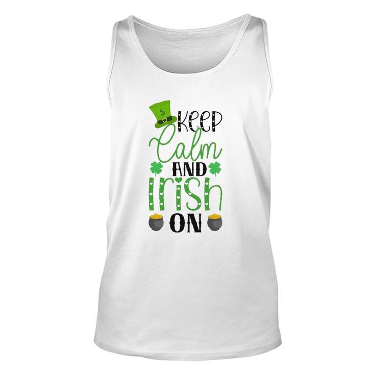 Keep Calm And Irish On Gift St Patrick's Day Unisex Tank Top
