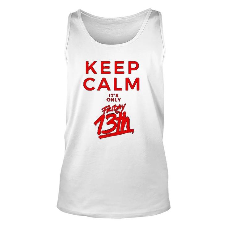Keep Calm Friday The 13th Spooky Scary Unisex Tank Top