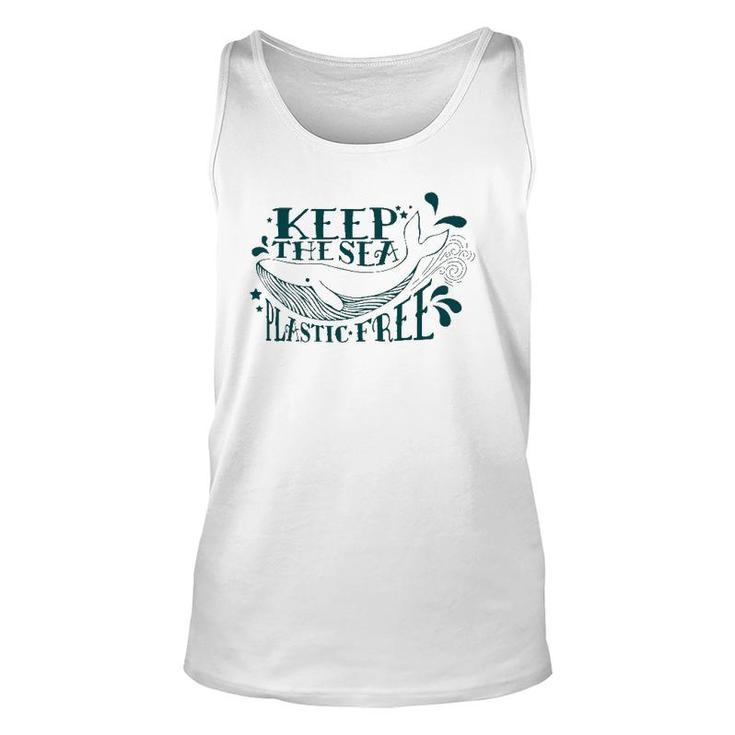 Keep The Sea Plastic Free Save The Oceans Conservation Whale Tank Top