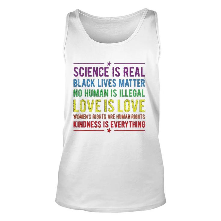 Kindness Is Everything Science Is Real Unisex Tank Top