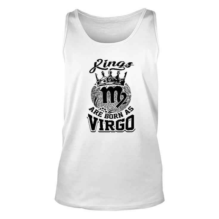 Kings Are Born As Virgo Unisex Tank Top