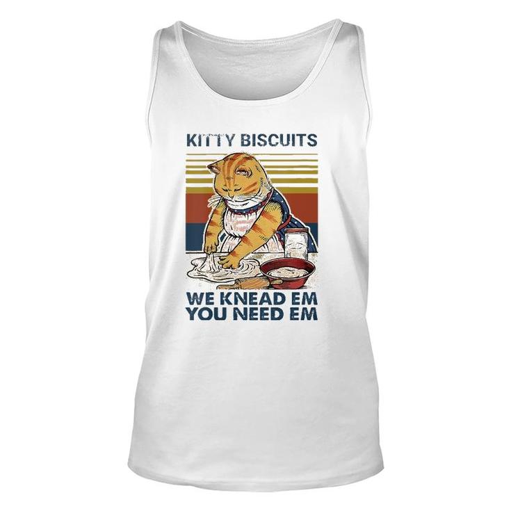 Womens Kitty Biscuits You Need Em We Knead Em Baker Baking Tank Top