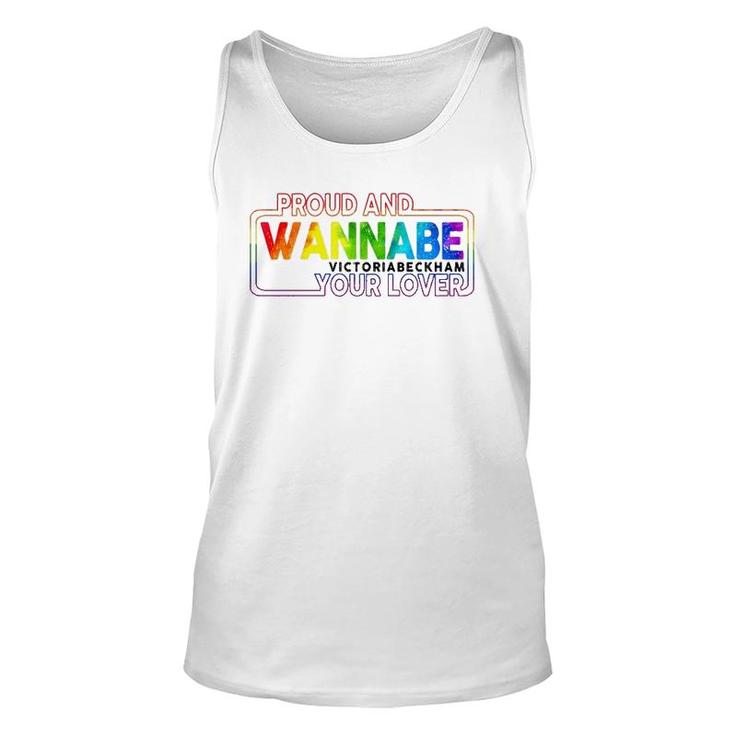 Lgbt Proud And Wannabe Victoria Beckham Your Lover Lesbian Gay Pride Tank Top