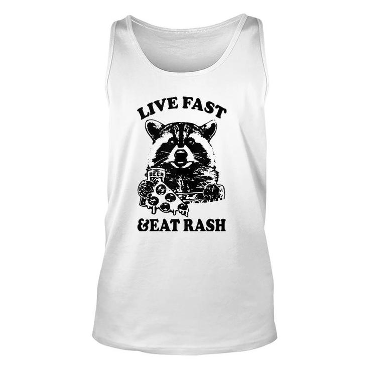 Live Fast Eat Trash Funny Raccoon Camping Vintage  Unisex Tank Top