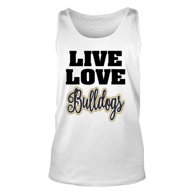 Live Love Bulldogs Pet Lover Unisex Tank Top