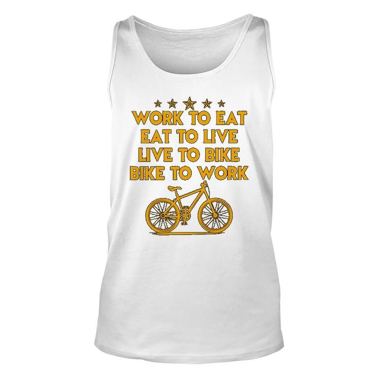 Live To Bike Bike To Work Unisex Tank Top
