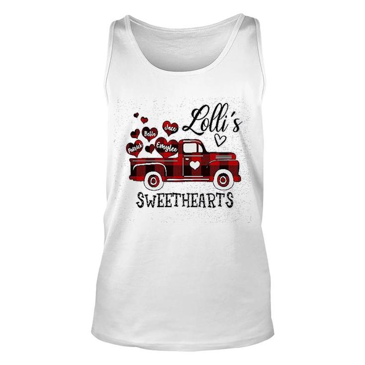 Lollis Red Truck Sweethearts Unisex Tank Top