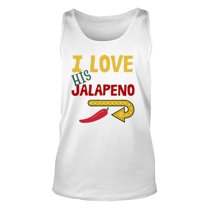 I Love His Jalapeno Cinco De Mayo Women Wife Matching Couple Tank Top