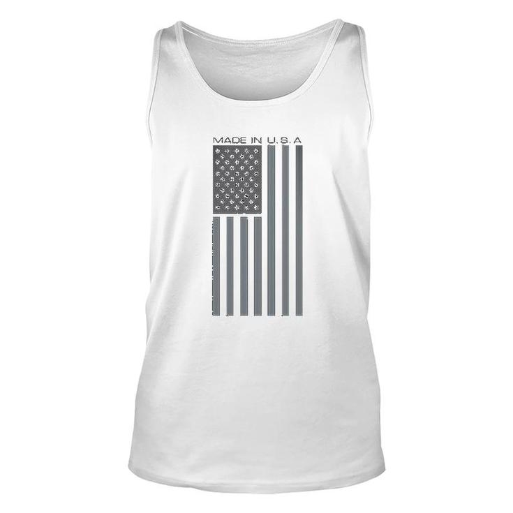 Made Usa Flag Subdued Banner Unisex Tank Top