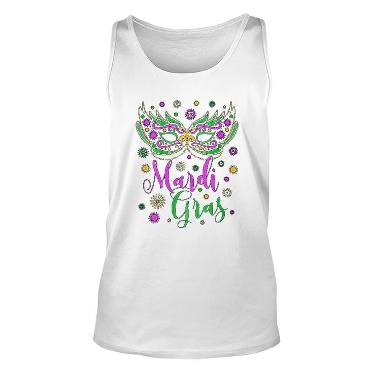 Mardi Gras Feathered For Women Unisex Tank Top