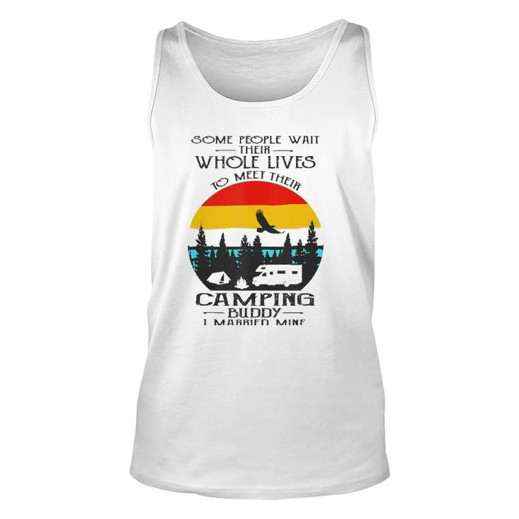 I Married My Camping Rv Buddy Vintage Husband Or Wife Tank Top Tank Top