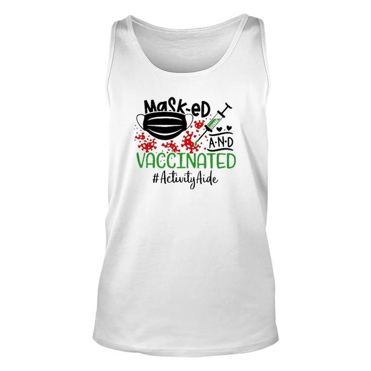 Masked And Vaccinated Activity Aide Unisex Tank Top