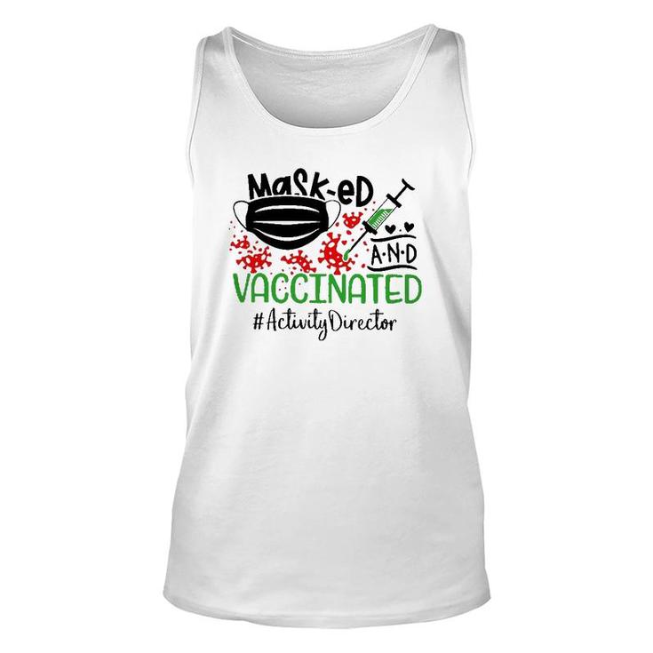 Masked And Vaccinated Activity Director Unisex Tank Top