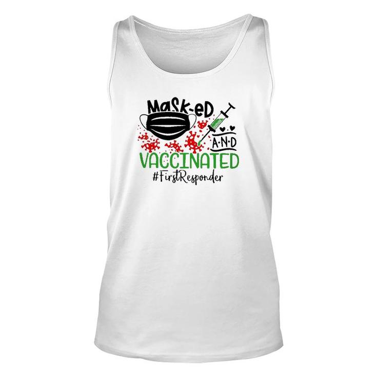 Masked And Vaccinated First Responder Unisex Tank Top