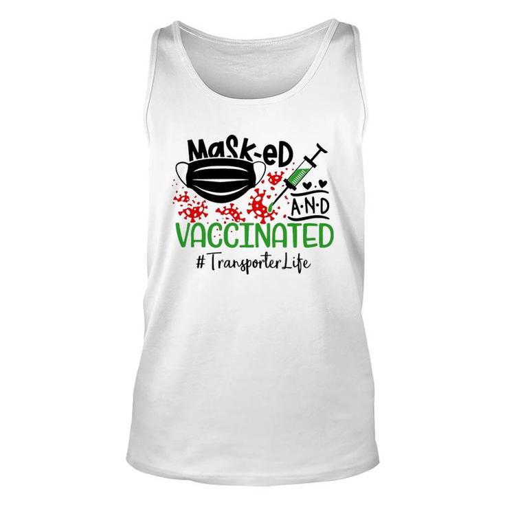 Masked And Vaccinated Transporter Unisex Tank Top