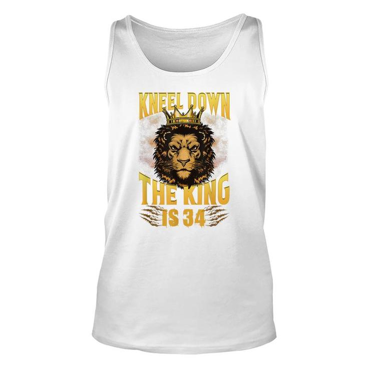 Mens 34Th Birthday King Gifts For 34 Years Old Boy  Unisex Tank Top