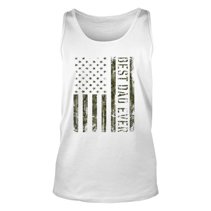 Mens Best Dad Ever American Flag Camofor Fathers Day Unisex Tank Top