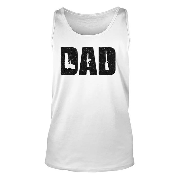 Mens Dad And Guns Collection Vintage Father's Day Unisex Tank Top