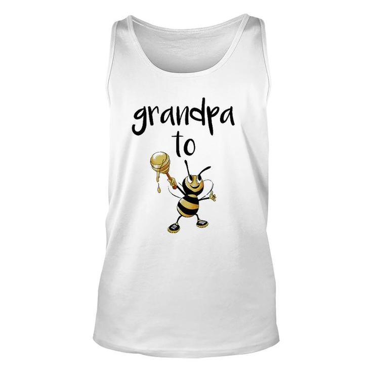 Mens Grandad To Be Grandpa To Bee Baby Announcement Gift Unisex Tank Top