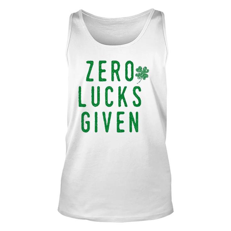 Mens No Lucks Given St Patty's Party Green Parade Gift  Unisex Tank Top