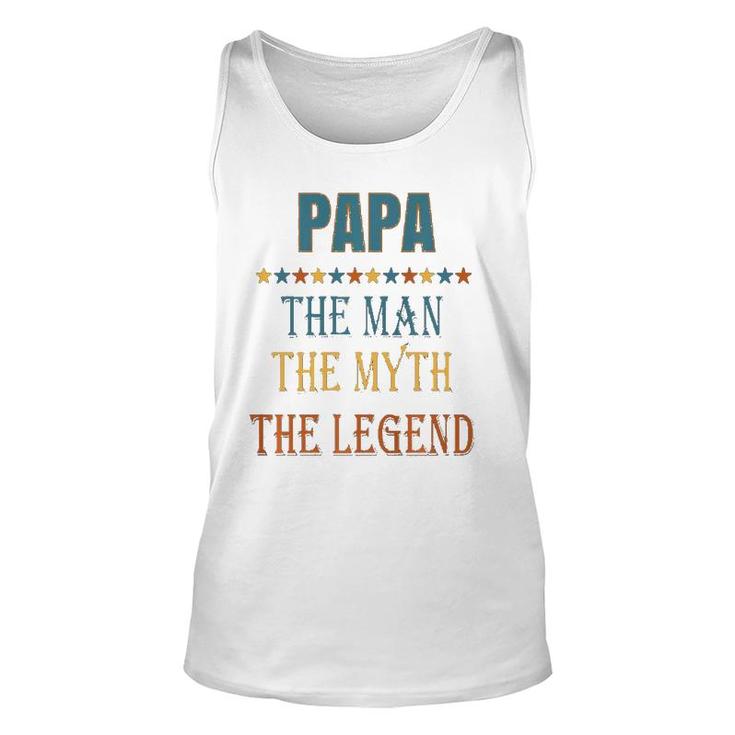 Mens Papa Man Myth Legend Funny Gift  Unisex Tank Top