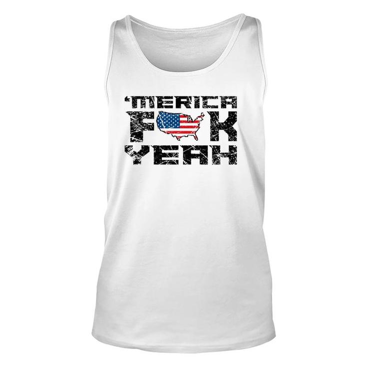 Merica Fck Yeah - 4Th Of July Usa Funny Unisex Tank Top