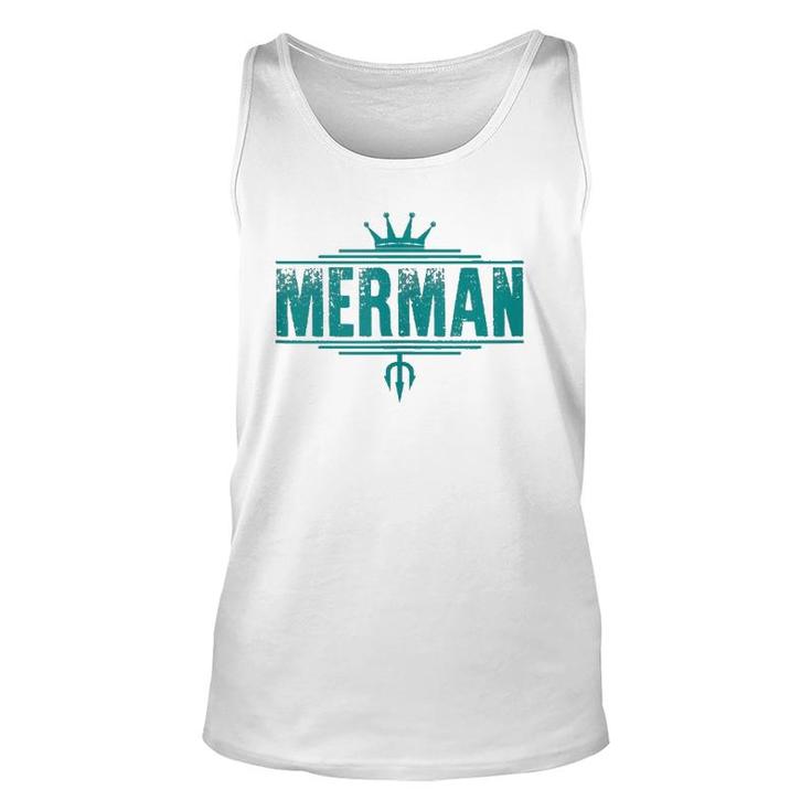 Merman - Easy Men's Halloween Costume - Mermaid  Unisex Tank Top