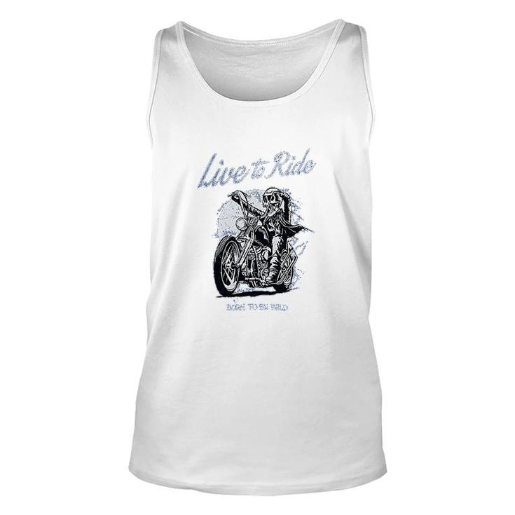 Motorcycle Live To Ride Unisex Tank Top