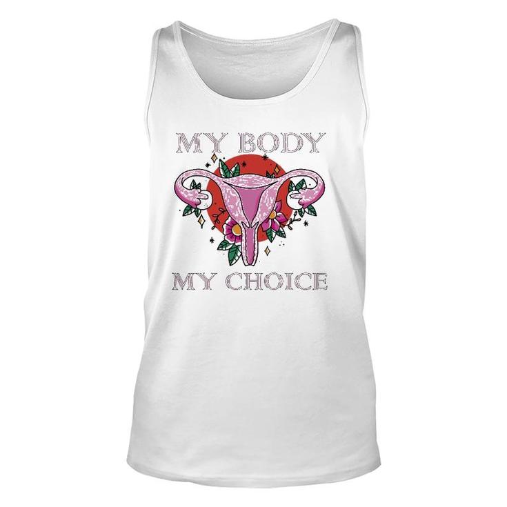 My Body Makes It My Choice Uterus Finger Pro Women Unisex Tank Top