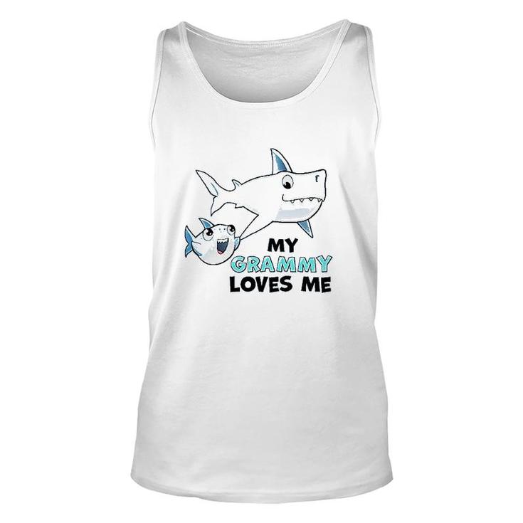 My Grammy Loves Me With Cute Sharks Baby Unisex Tank Top