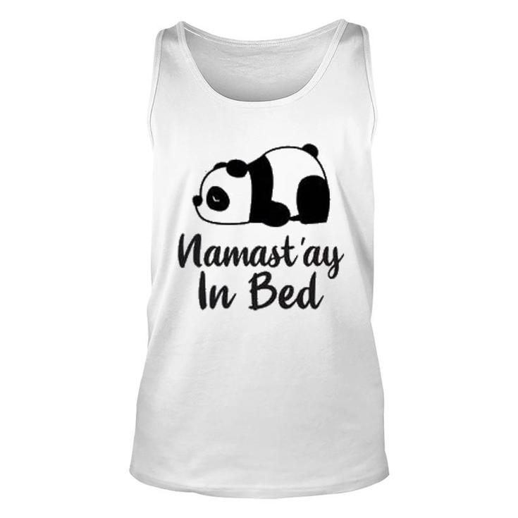 Namast'ay In Bed Lazy Panda Unisex Tank Top