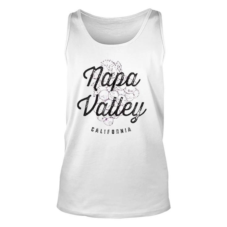 Napa Valley California Wine Country Vintage Tee Zip Unisex Tank Top