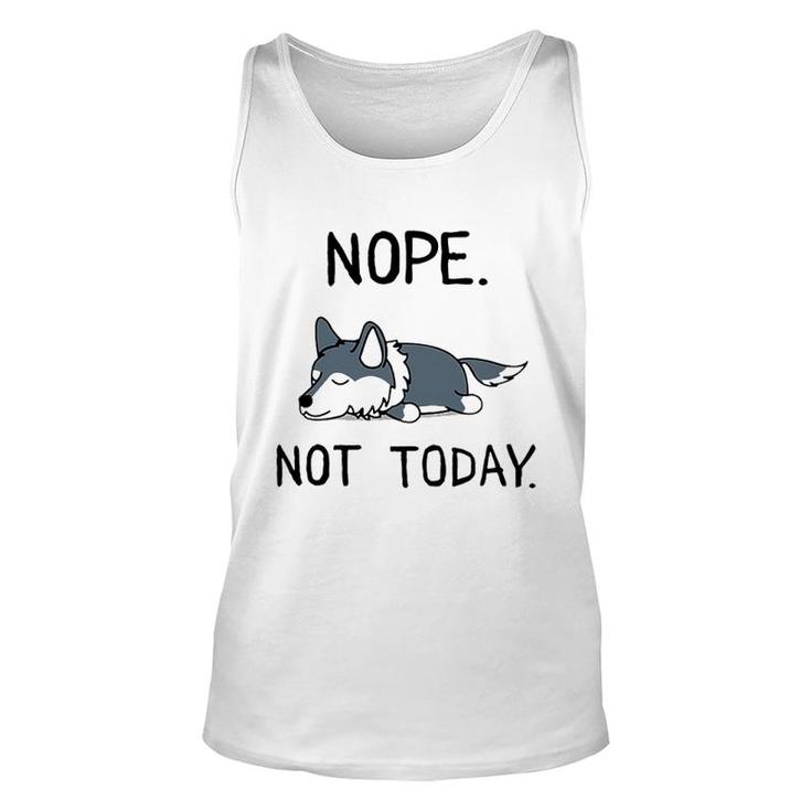 Nope Not Today Wolf Unisex Tank Top