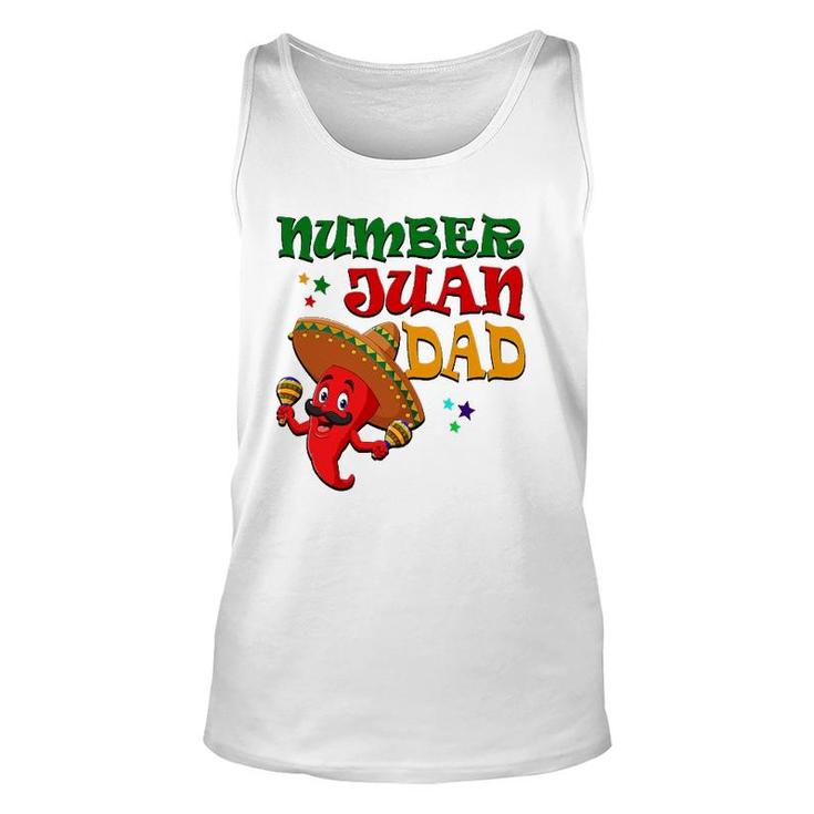 Mens Numbers Juan Dad Spanish Dad Best Dad Ever Mexican Tank Top