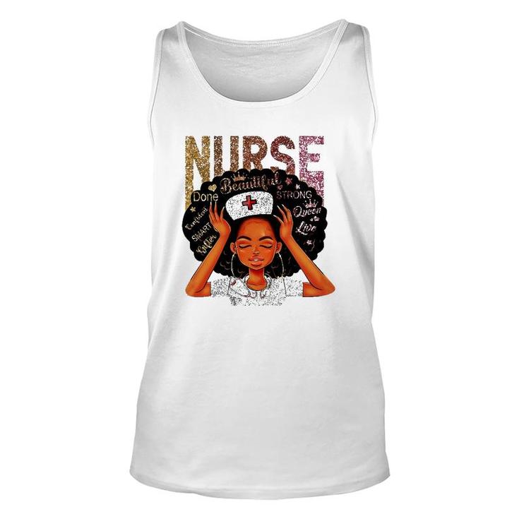 Nurse Black Woman Magic Afro Melanin Queen Black History Unisex Tank Top