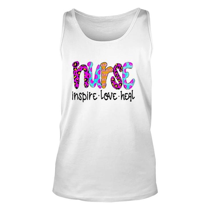 Nurse Nursing Inspire Love Heal Unisex Tank Top